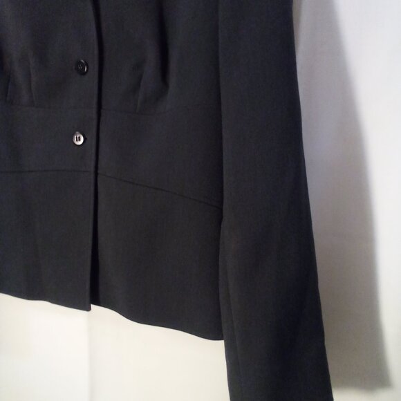 Liz Claiborne Blazer Jacket Women 6 Button Up Career Classic Dark Gray - Picture 6 of 15